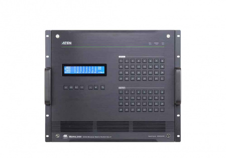 KVM-переключатель ATEN HDMI/DVI+AUDIO, 32>32  мониторов/port, без карт расширения, (подд, разрешения несжатого видео до 4096 x 2160 / 3840 x 2160 при 60 Гц (4:4:4)) VM3250-AT-G VM3250-AT-G