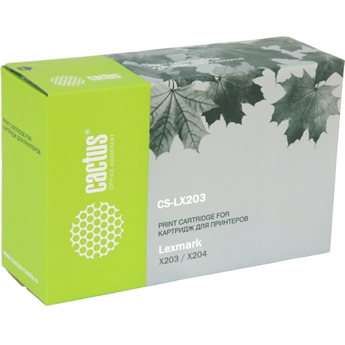 Тонер-картридж Cactus CS-LX203 X203A21G черный для Lexmark X203/204 (2500стр.) CS-LX203 CS-LX203