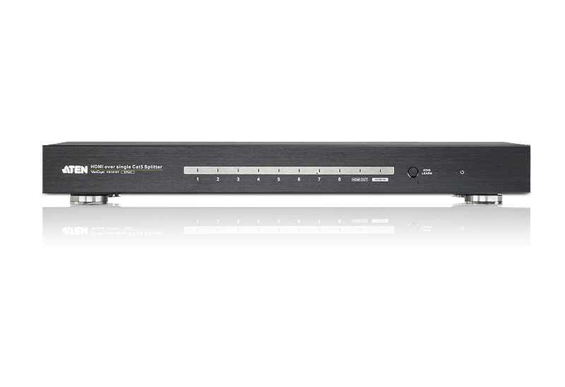 Разветвитель ATEN HDMI, 1> 8 мониторов, 100 м./1080p; 60 м./4Kx2K, F, без шнуров, Б.П., по 1 витой паре VS1818T-AT-G VS1818T-AT-G