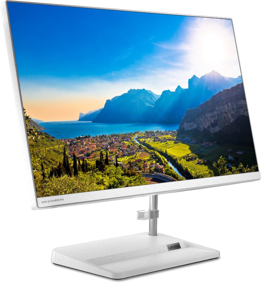 Моноблок Lenovo IdeaCentre 3 24ALC6 23.8" Full HD Ryzen 7 5700U (1.8) 8Gb SSD512Gb RGr DVDRW Free DOS GbitEth WiFi BT 90W клавиатура мышь Cam белый 1920x1080 F0G1003KRK F0G1003KRK