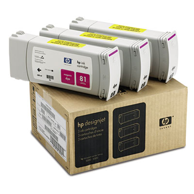 Картридж HP 81 Magenta Dye для Designjet 5000/5000ps/5500/5500ps 3x680-ml C5068A C5068A