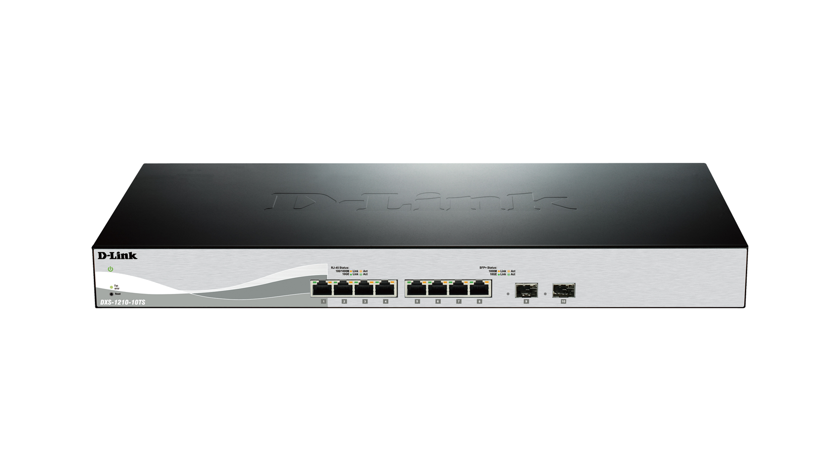 Коммутатор D-Link L2+ Smart Switch with 8 10GBase-T ports and 2 10GBase-X SFP+ ports DXS-1210-10TS/А2A DXS-1210-10TS/А2A