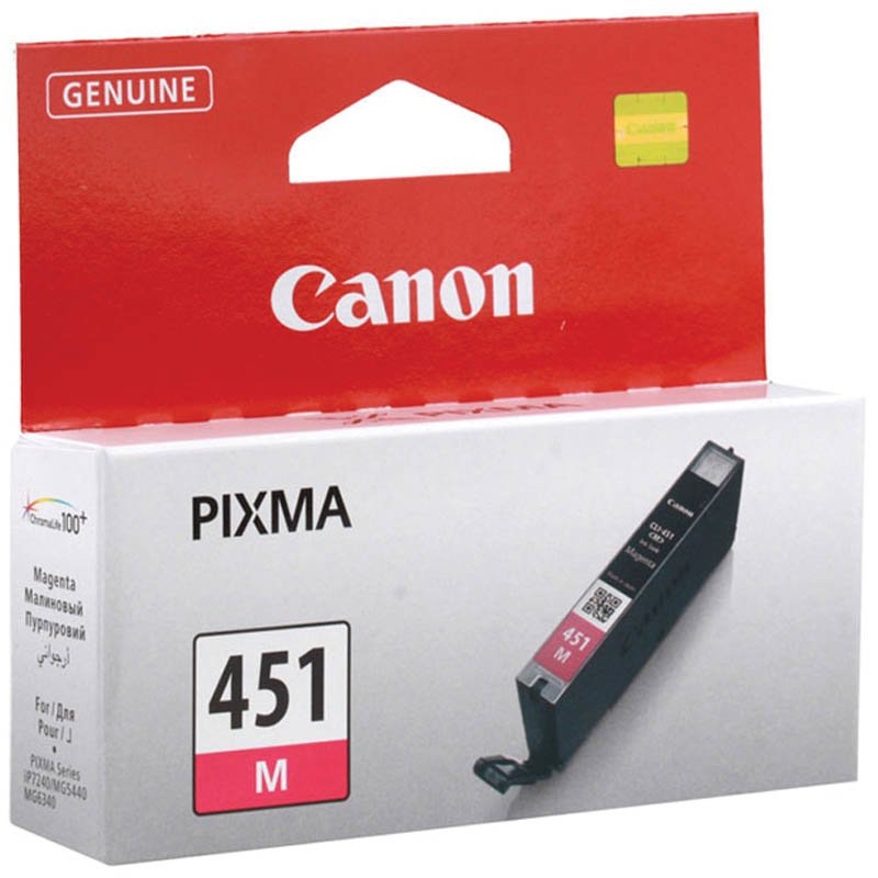 Картридж струйный Canon CLI-451M 6525B001 пурпурный для PIXMA iP7240/MG6340/MG5440 CLI-451M