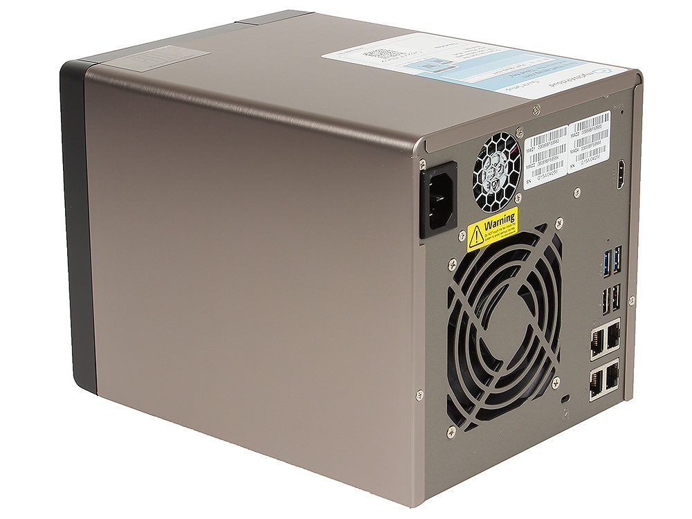 Сетевой RAID-накопитель QNAP 4 отсека для HDD, HDMI-порт. Четырехъядерный Intel Celeron J1900 2,0 ГГц, 8ГБ. TS-453 Pro-8G TS-453 Pro-8G