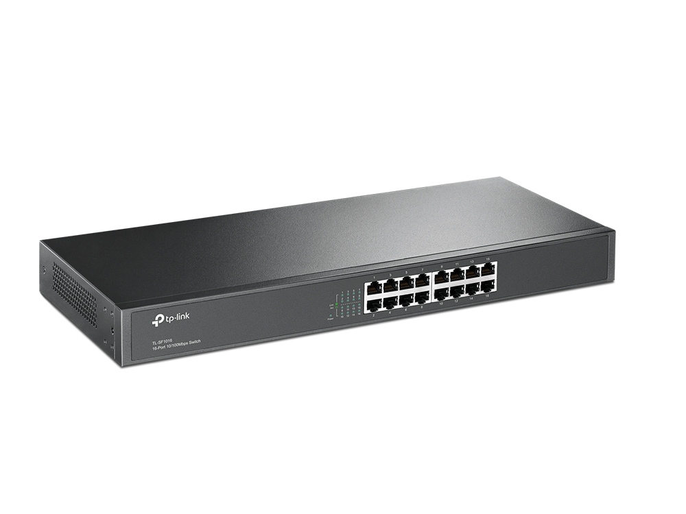 Коммутатор TP-Link 16*10/100, 1U 19", стальной корпус TL-SF1016 TL-SF1016