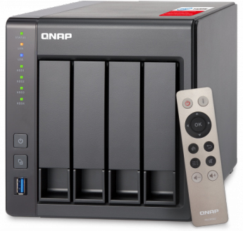 Сетевой RAID-накопитель QNAP 4 отсека для HDD, HDMI-порт. Intel Celeron J1900 2,0 ГГц, 2ГБ. TS-451+-2G TS-451+-2G
