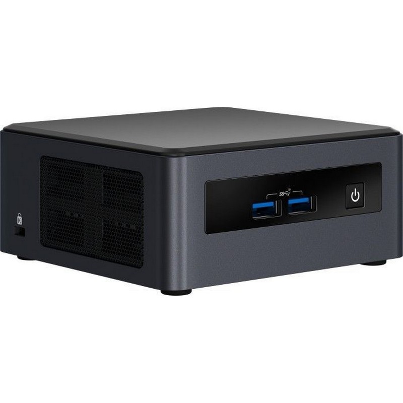 Неттоп Intel BLKNUC7I3DNH1E Nettop NUC, Core i3 7100U, 2.4 GHz, 2xDDR4 SODIMM (1.2V up to 2133MHz/32Gb), VGA HD Graphics 620(2xHDMI 4K), 4xUSB3.0, 1x2.5HDD, 2x m.2 SSD+Wifi, GBL, WiFi+BT, noCR, Black,VESA, powercord US, IR-port, Kensington Lock, 9608 BLKNUC7I3DNH1E