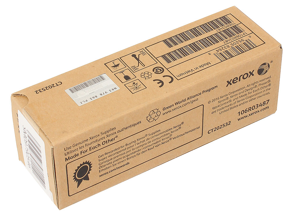 Картридж Xerox лазерный желтый (2400стр.) для Xerox Ph 6510/WC 6515 106R03487 106R03487