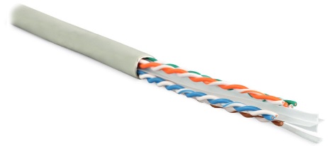 Кабель Hyperline (305 м) витая пара U/UTP, категория 6, 4 пары (23 AWG), одножильный (solid), с разделителем, LSZH, нг(С)-HF, –20°C – +75°C, красный - гарантия: 15 лет компонентная, 25 лет системная UUTP4-C6-S23-IN-LSZH-GY-305 UUTP4-C6-S23-IN-LSZH-GY-305