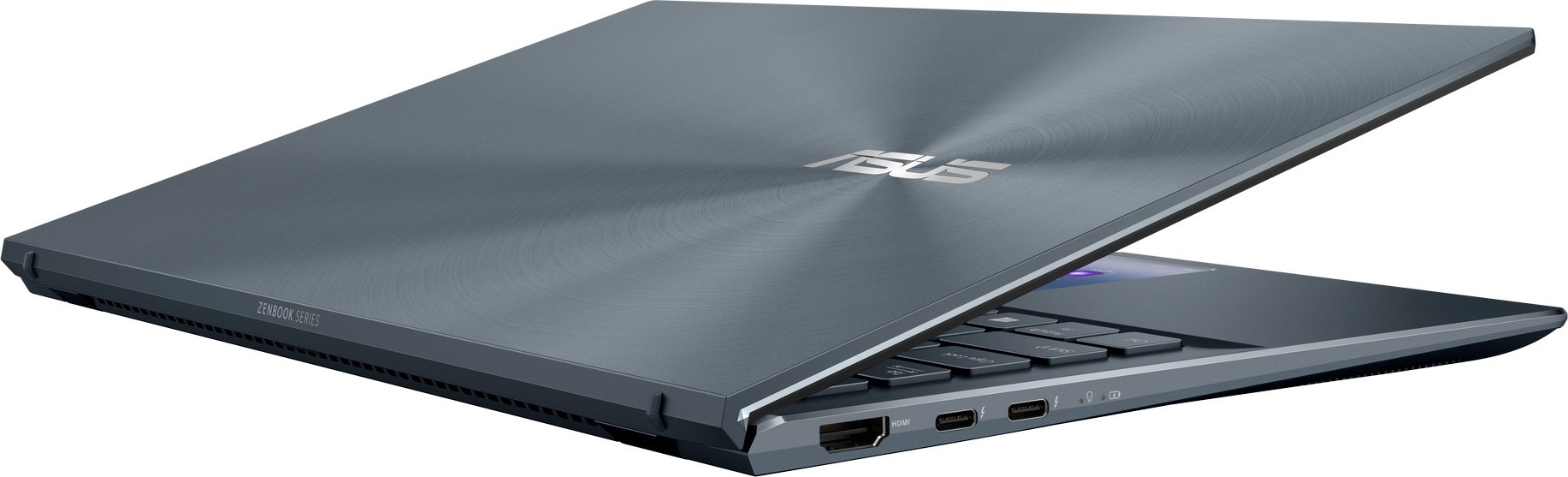 Ноутбук ASUS Zenbook 14 UX435EGL-KC028R Intel Core i7-1165G7/16Gb LPDDR4X/1Tb SSD/14,0 FHD/GF MX450 2Gb/NumPad/Windows 10 Pro/990gr/Pine_grey/Sleeve+USB to RJ45 adapter/Mg_body 90NB0SA1-M00760 90NB0SA1-M00760