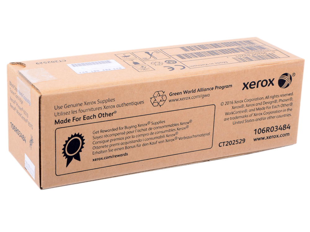 Картридж Xerox лазерный черный (2500стр.) для Xerox Ph 6510/WC 6515 106R03484 106R03484 #1