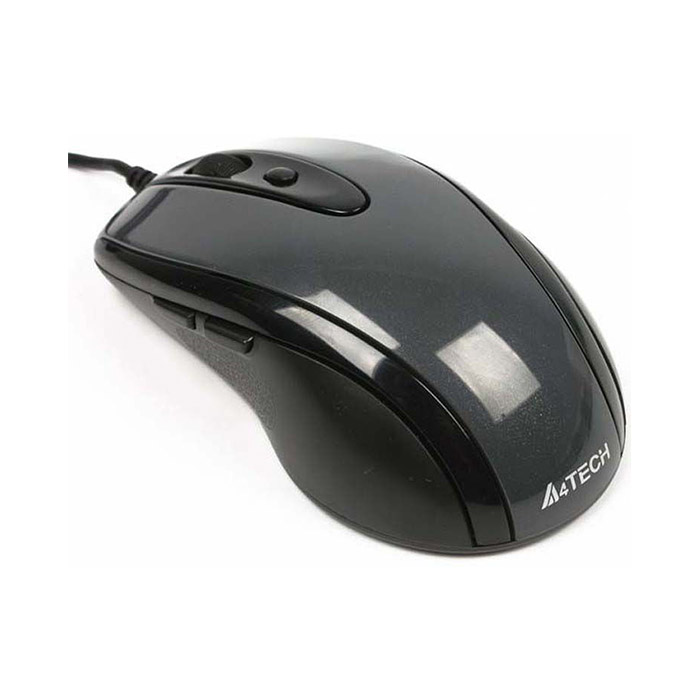 Мышь A4Tech N-708X (-1) серый глянец, черный USB, 5+1 кл.-кн (N-708X) N-708X