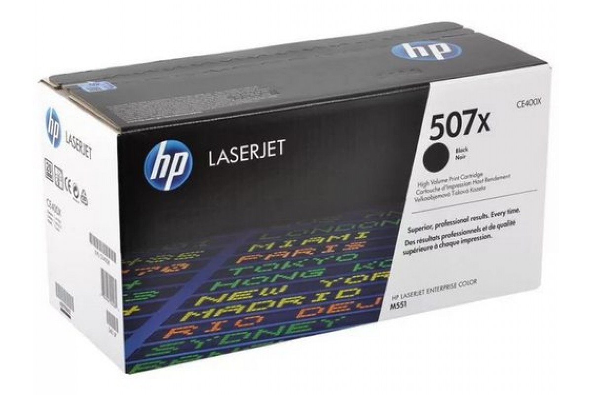 Kартридж HP 507X LaserJet для CLJ Color M551, черный (11000 стр.)(CE400X) CE400X