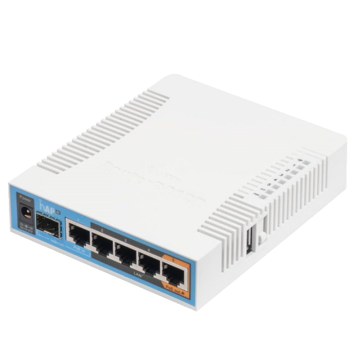 Маршрутизатор Mikrotik hAP ac lite 650MHz CPU, 64MB RAM, 5x LAN ports, 802.11a/b/g/n/ac, 2.4GHz 2 chains + 5GHz 1 chain , RouterOS L4 RB952Ui-5ac2nD RB952Ui-5ac2nD