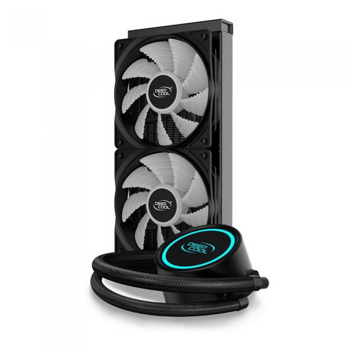 Водяное охлаждение DEEPCOOL  GAMMAXX L240 V2 4пин, 1155 / 1366 / 2011 / 2066 / AM4-FM2, 30дБ, 500-1800об / мин, Al DP-H12RF-GL240V2 DP-H12RF-GL240V2