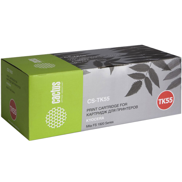 Тонер-картридж Cactus CS-TK55 черный для Kyocera Mita FS 1920/1920D/1920DN/1920DTN/1920N/1920T/1920T CS-TK55 CS-TK55