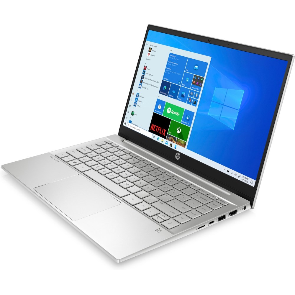 Ноутбук HP Pavilion 14-ec0029ur 14"(1920x1080 IPS)/AMD Ryzen 3 5300U(2.6Ghz)/8192Mb/512PCISSDGb/noDVD/Int:AMD Radeon Integrated Graphics/Cam/BT/WiFi/45WHr/war 1y/Natural silver /W10 4E1A4EA 4E1A4EA