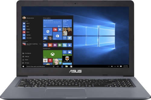 Ноутбук Asus Vivo Book N580VD-DM516T 15.6"(1920x1080 (матовый))/Intel Core i7 7700HQ(2.8Ghz)/16384Mb/1000+128SSDGb/noDVD/Ext:nVidia GeForce GTX1050(4096Mb)/Cam/BT/WiFi/56WHr/war 1y/1.99kg/Metal Steel Grey/W10 (90NB0FL4-M07670) 90NB0FL4-M07670