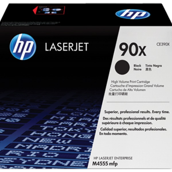 Тонер-картридж HP 90X Black для LJ M4555/h/f/fskm mfp Enterprise M602n/M602dn/M602x/M603n/M603dn Contract (24000 стр) CE390XC CE390XC