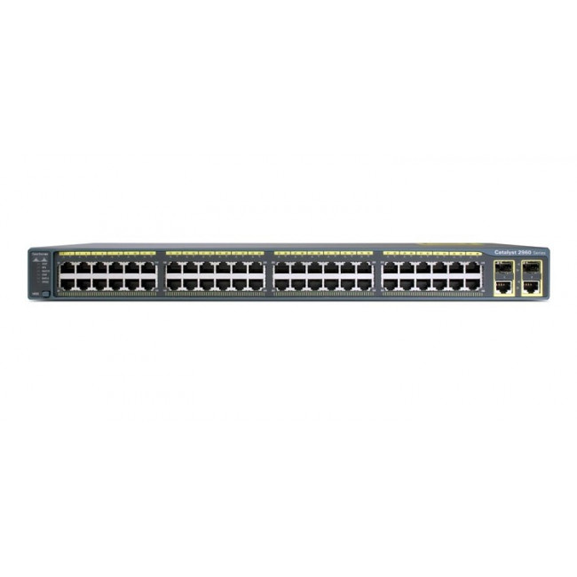 Комммутатор Cisco 48 10/100 PoE + 2 1000BT +2 SFP LAN Base Image WS-C2960+48PST-L WS-C2960+48PST-L