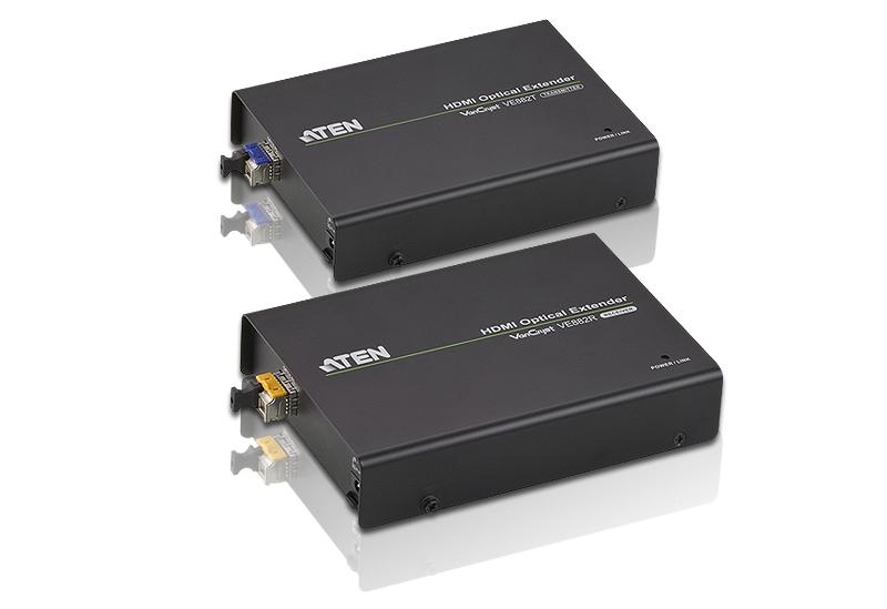 Удлинитель ATEN HDMI+RS232+IR, 600 м., 1 singlemode 1310/1550нм, HDMI+LС+3 клеммы+MINIJACK, F, без шнуров, 2xБ.П VE882-AT-G VE882-AT-G