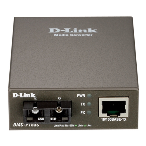Медиаконвертер D-Link DMC-F15SC, 1000BASE-TX по витой паре в 100BASE-FX по одномодовому волокну (15 DMC-F15SC