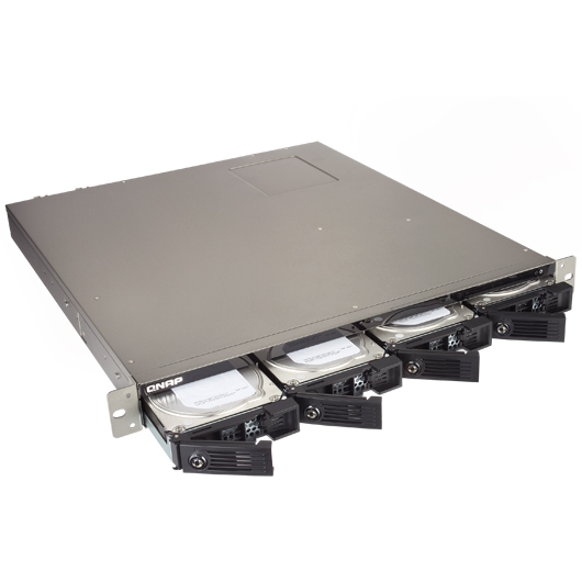Сетевой RAID-накопитель QNAP 4 отсека для HDD, 19" с одним блоком питания. Двухъядерный Intel G3250 3,2 ГГц, 4 ГБ. TVS-471U-PT-4G TVS-471U-PT-4G