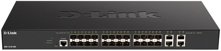 Коммутатор D-Link L2+ Smart Switch with 24 10GBase-X SFP+ ports and 4 10GBase-T ports DXS-1210-28S/A1A DXS-1210-28S/A1A