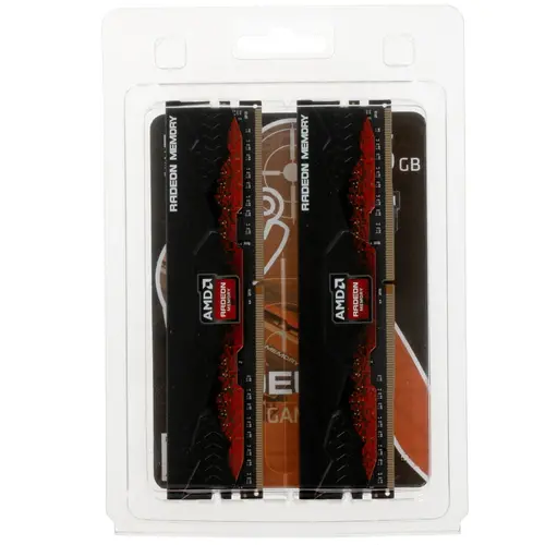 Модуль памяти AMD 16GB Radeon™ DDR4 3200 DIMM R9 Gamers Series Black Gaming Memory Non-ECC, CL16, 1.35V, Heat Shield, Kit (2x8GB), RTL (183214) R9S416G3206U2K R9S416G3206U2K