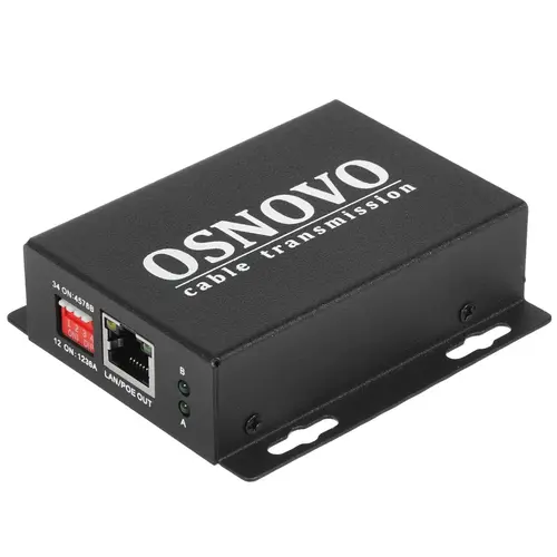 Удлинитель Osnovo POE 10M/100M Fast Ethernet на 400м (до 30W) E-PoE/1A E-PoE/1A