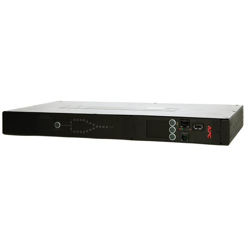 Распределить питания APC  Rack ATS, 1U, 230V, 16A, C20 In, (8)C19, (1)C13 Out AP4423 AP4423
