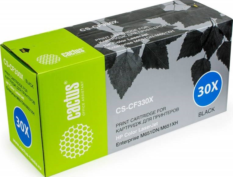 Тонер-картридж Cactus CS-CF330X черный для HP CLJ M651dn/M651n/M651xh (20500стр.) CS-CF330X CS-CF330X