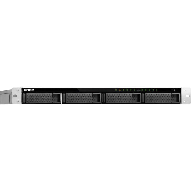 Сетевой RAID-накопитель QNAP 9-Bay Intel Core i3-8100 4-core 3.6 GHz Processor, 4 GB UDIMM DDR4 (1 x 4GB), 4 x 2.5"/3.5" SATA HDD/SSD and 5 x 2.5" SATA SSD, 2x GbE LAN, 2 x 10GbE SFP+, 2xPSU, 1U Rackmount. W/o rail kit RAIL-B02 TVS-972XU-RP-i3-4G TVS-972XU-RP-i3-4G