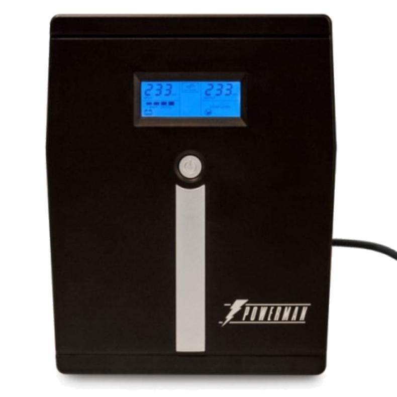 Источник бесперебойного питания Powerman Smart Sine 1500VA/1050W, 220V, Line-Interactive, LCD, Tower, Out: 4xShuko, Black SMARTSINE1500 SMARTSINE1500