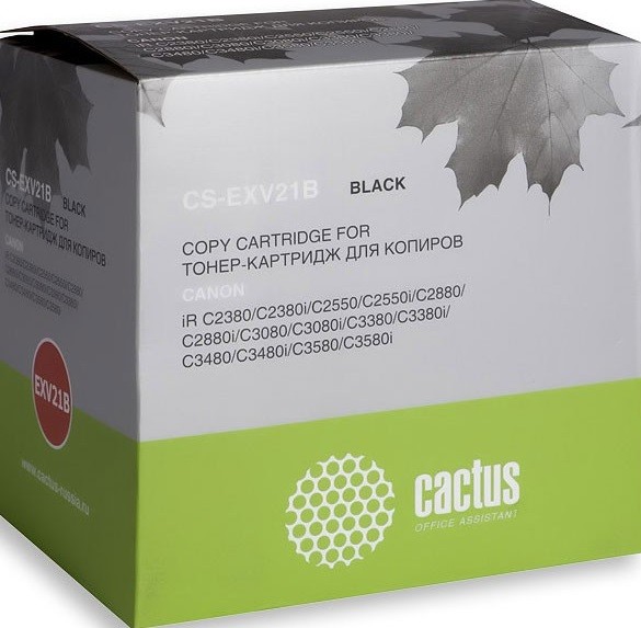 Тонер-картридж Cactus CS-EXV21B черный для Canon IRC2380/ C2380i/ C2550/ C2550i/ C2880/ C2880i/ C308 CS-EXV21B CS-EXV21B