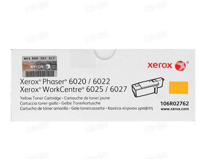 Картридж Xerox лазерный желтый (1000стр.) для Xerox Phaser 6020/6022/6025/6027 106R02762 106R02762