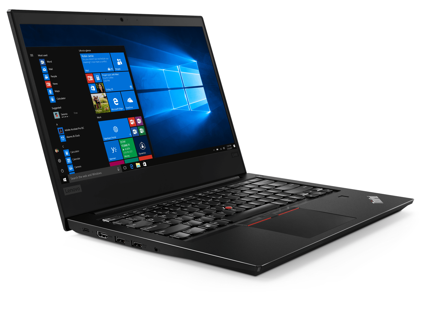 Ноутбук Lenovo ThinkPad Edge 480 14"(1920x1080 IPS)/Intel Core i5 8250U(1.6Ghz)/8192Mb/256SSDGb/noDVD/Int:Intel HD/Cam/BT/WiFi/45WHr/war 1y/1.75kg/black/W10Pro (20KN001QRT) 20KN001QRT