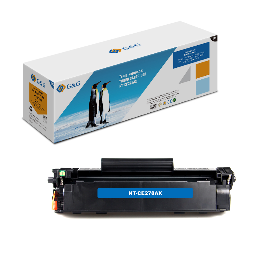 Тонер-картридж G&G для НР LaserJet P1560/1566/1606 Canon MF4410/4550/4580 (3000 стр) NT-CE278AX NT-CE278AX