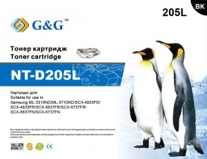 Тонер-картридж G&G для Samsung  ML-3310/3710 SCX-4833/4835/5637/5737 (5000стр) NT-D205L NT-D205L