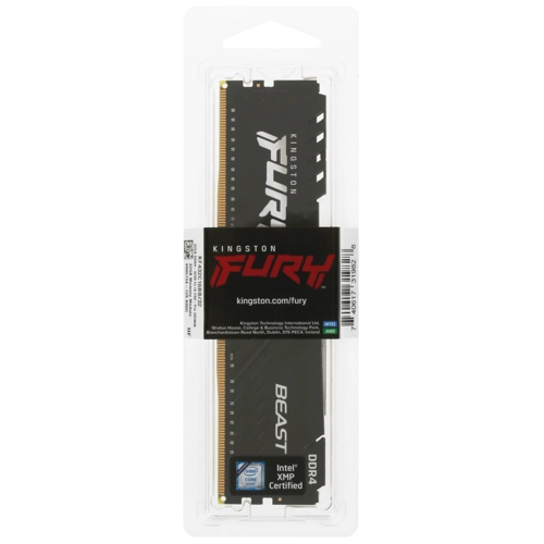 Модуль памяти Kingston  FURY Beast Black 32GB 3200MHz DDR4 CL16 DIMM KF432C16BB/32 KF432C16BB/32