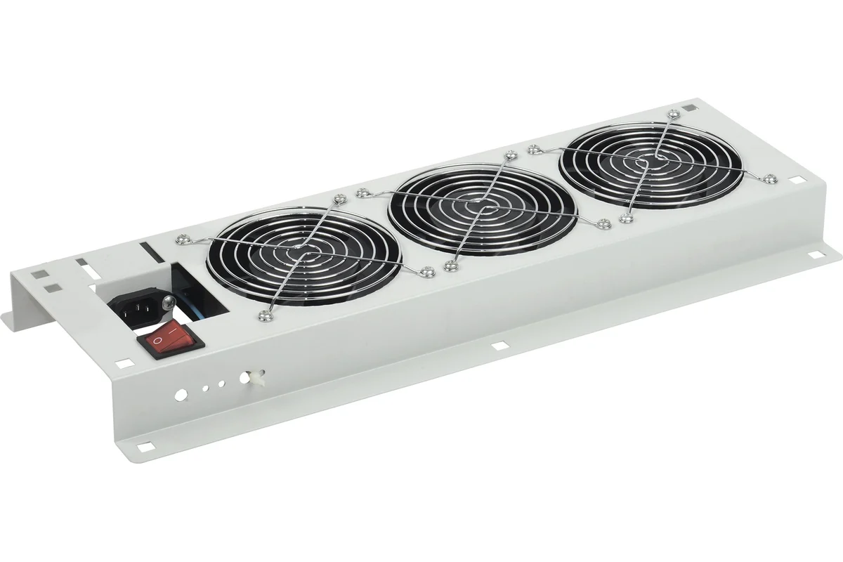 Панель ITK Вентиляторная с выключателем 3 модуля серая FM35-31M FM35-31M