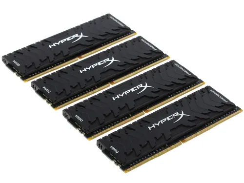 Модуль памяти Kingston 32GB DDR4 2400 DIMM XMP HyperX Predator Black Gaming Memory Non-ECC, CL12, 1.35V, Kit (4x8GB), RTL (265842) HX424C12PB3K4/32 HX424C12PB3K4/32