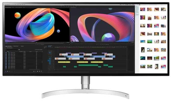 Монитор LG 34" 34WK95U-W белый IPS LED 21:9 HDMI M/M матовая HAS 1200:1 450cd 178гр/178гр 5120x2060 DisplayPort FHD USB 8.8кг 34WK95U-W.ARUZ 34WK95U-W.ARUZ