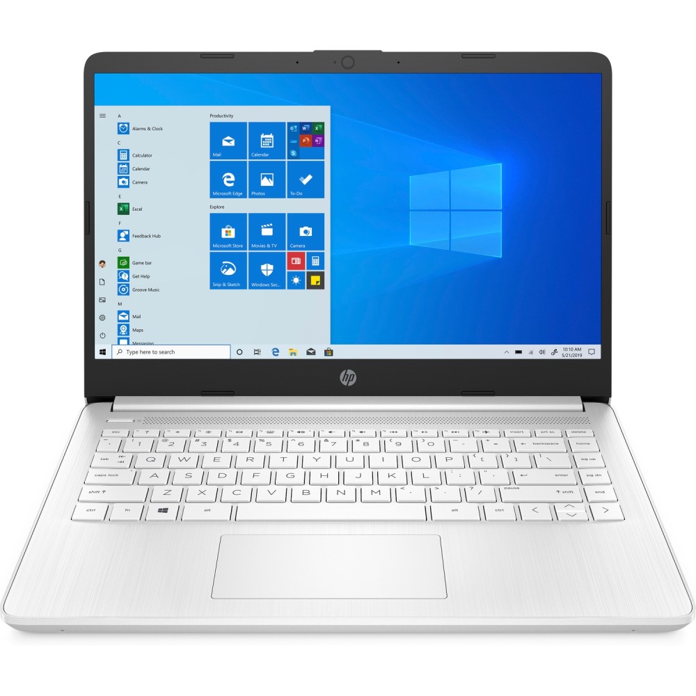 Ноутбук HP 14s-dq0043ur White 14" {Pen N5030/4Gb/256Gb SSD/W10} 3B3L4EA 3B3L4EA