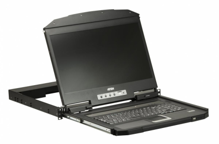 Консоль ATEN 1U Ultra Short Depth 18.5” Short Depth USB HDMI Single Rail LCD Console (1920 x 1080) CL3700NW-ATA-RG CL3700NW-ATA-RG