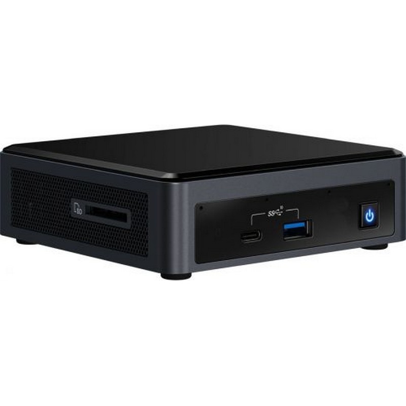 Неттоп Intel BXNUC10I3FNH2 Core i3-10110U, 4.1 GHz Turbo, DDR4-2666 SODIMM (up to 64Gb max), VGA Intel UHD Graphics (USB-C(DP1.2)+HDMI 2.0a), 4xUSB3.1, 1x m.2 SSD, GBL, WiFi+BT, SDXC slot, Black,VESA  BXNUC10I3FNKN2 BXNUC10I3FNKN2