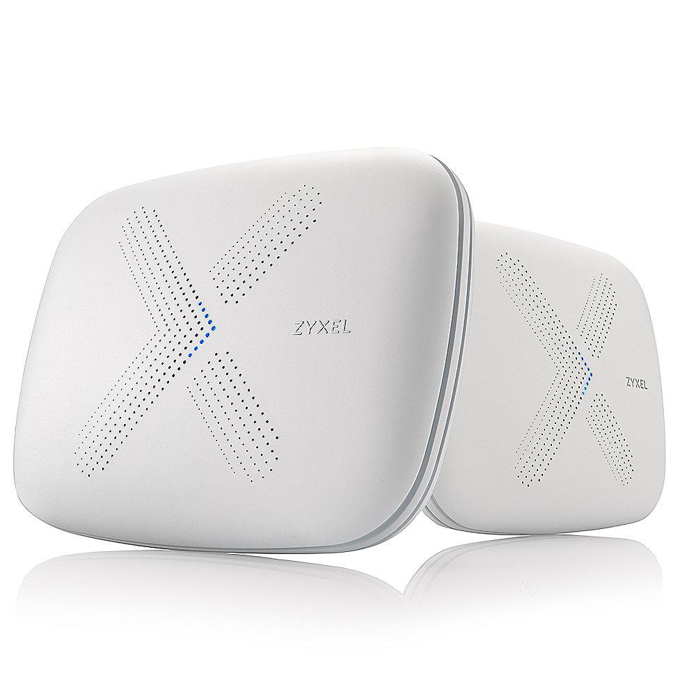 Маршрутизатор Zyxel WSQ60 Multy Plus WiFi System (Pack of 2 pcs) AC3000, AC Wave2, MU-MIMO, 802.11a / b / g / n / ac (300 + 866 + 1733 Mbps), 9 antennas, 1xWAN GE, WSQ60-EU0201F WSQ60-EU0201F