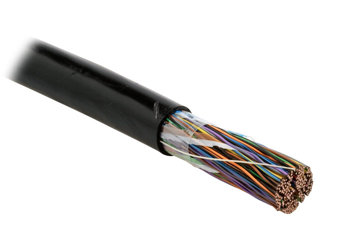 Кабель Hyperline витая пара, экранированная F/UTP, категория 3, 50 пар (24 AWG), одножильный (solid), экран-фольга, внешний, UV PE, -40°C - +60°C, черный UUTP100-C3-S24-OUT-PE-BK UUTP100-C3-S24-OUT-PE-BK