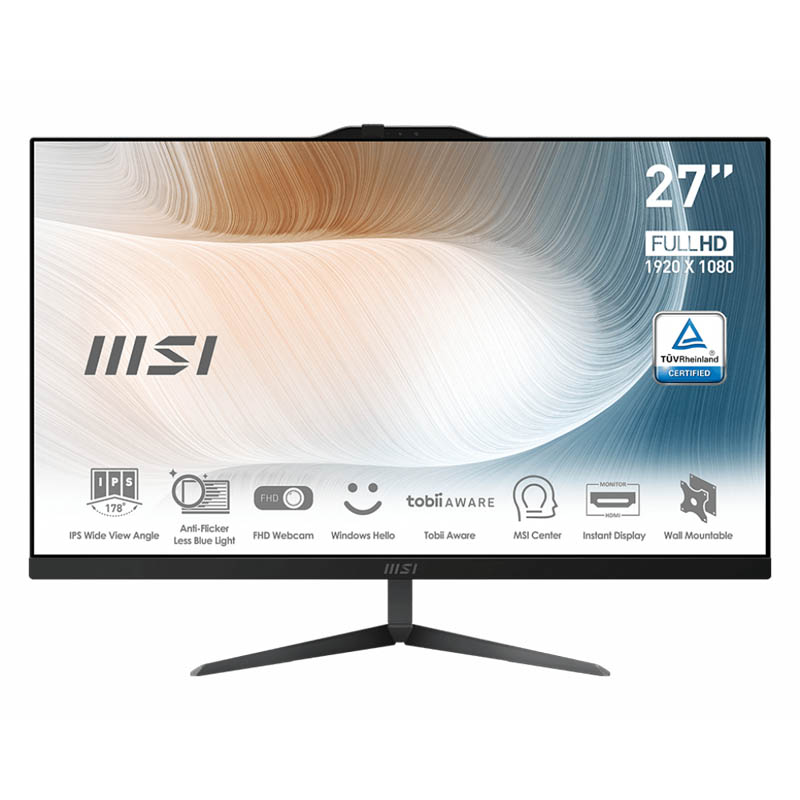 Моноблок MSI 27" Modern AM272 12M-237XRU Black FHD i5-1240P/8Gb/512Gb SSD/DOS 9S6-AF8211-237 9S6-AF8211-237
