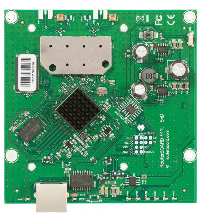 Материнская плата Mikrotik 911 Lite5 dual with 600MHz Atheros CPU, 64MB RAM, 1x LAN, built-in 5Ghz 802.11a/n  2x2 two chain wireless, 2xMMCX connectors, RouterOS L3 RB911-5HnD RB911-5HnD